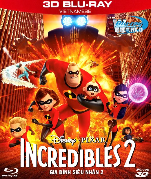 Z265. Incredibles 2 2018 - Gia Đình Siêu Nhân 2 3D50G (DTS-HD MA 7.1) 
